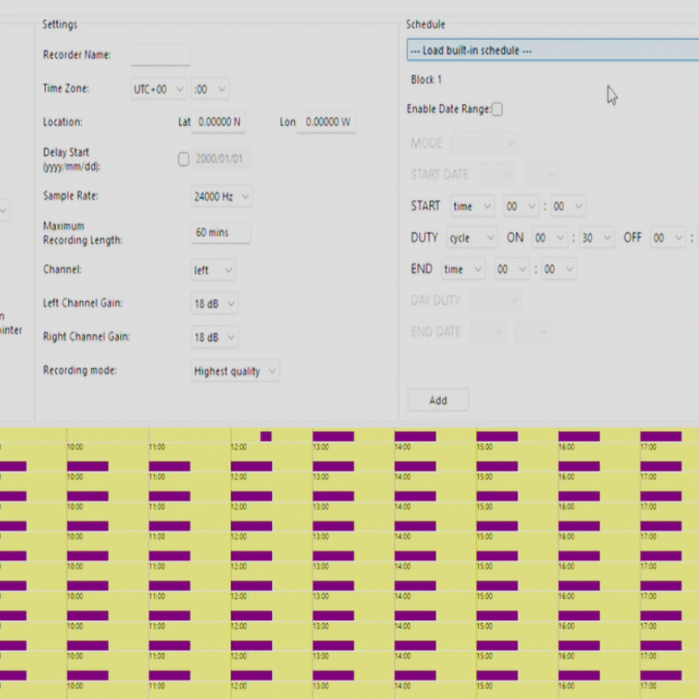 Song Meter Configurator App (on Desktop): Quick Start and Custom Scheduling Tool