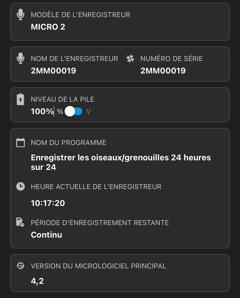 Les champs d’informations suivants sont répertoriés sous le panneau d’informations sur le stockage.