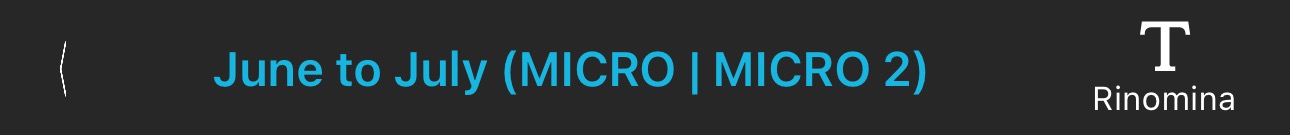 La barra delle informazioni più in alto di un Editor di configurazione nella Libreria di configurazione. Da sinistra a destra, "< 30 on 30 off (MICRO | MICRO 2) Rename."