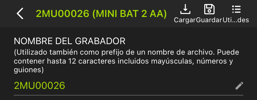 Captura de pantalla de la parte superior del editor de configuración emparejado, que se describe a continuación.